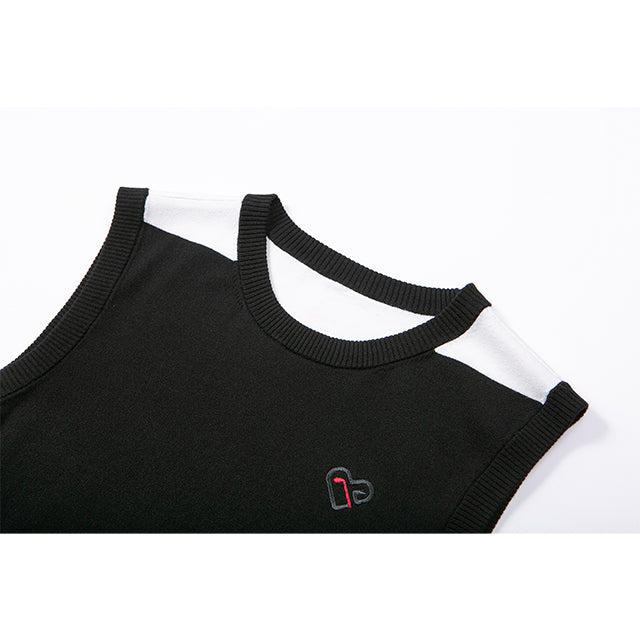 Women's Vest Black/White