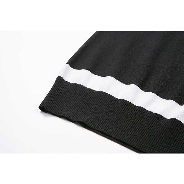 Women's Vest Black/White