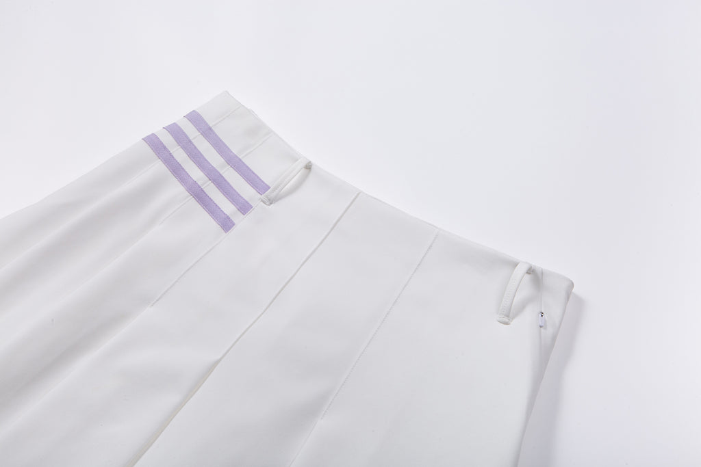 Golf Skirt White/Purple
