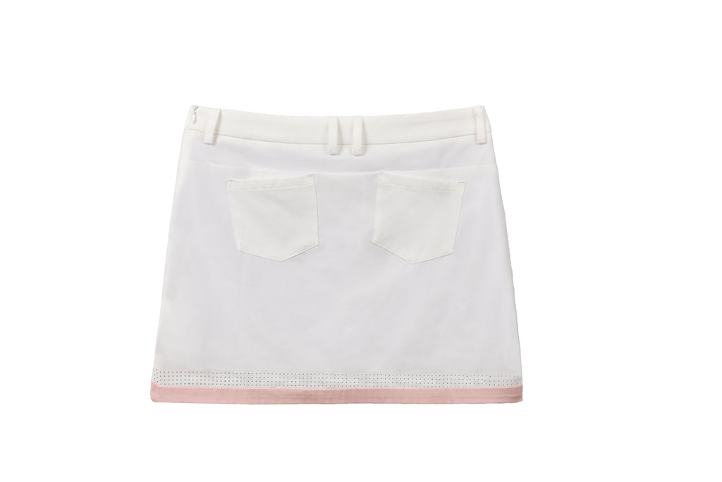 Golf Skirt White/Peach