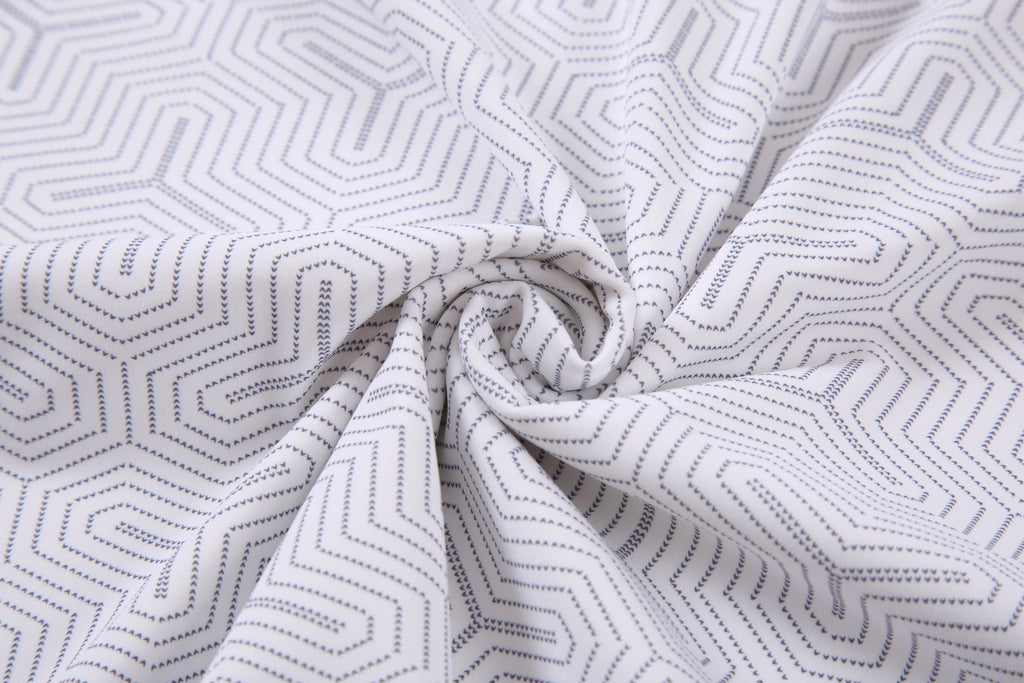 Men's White Geo Polo