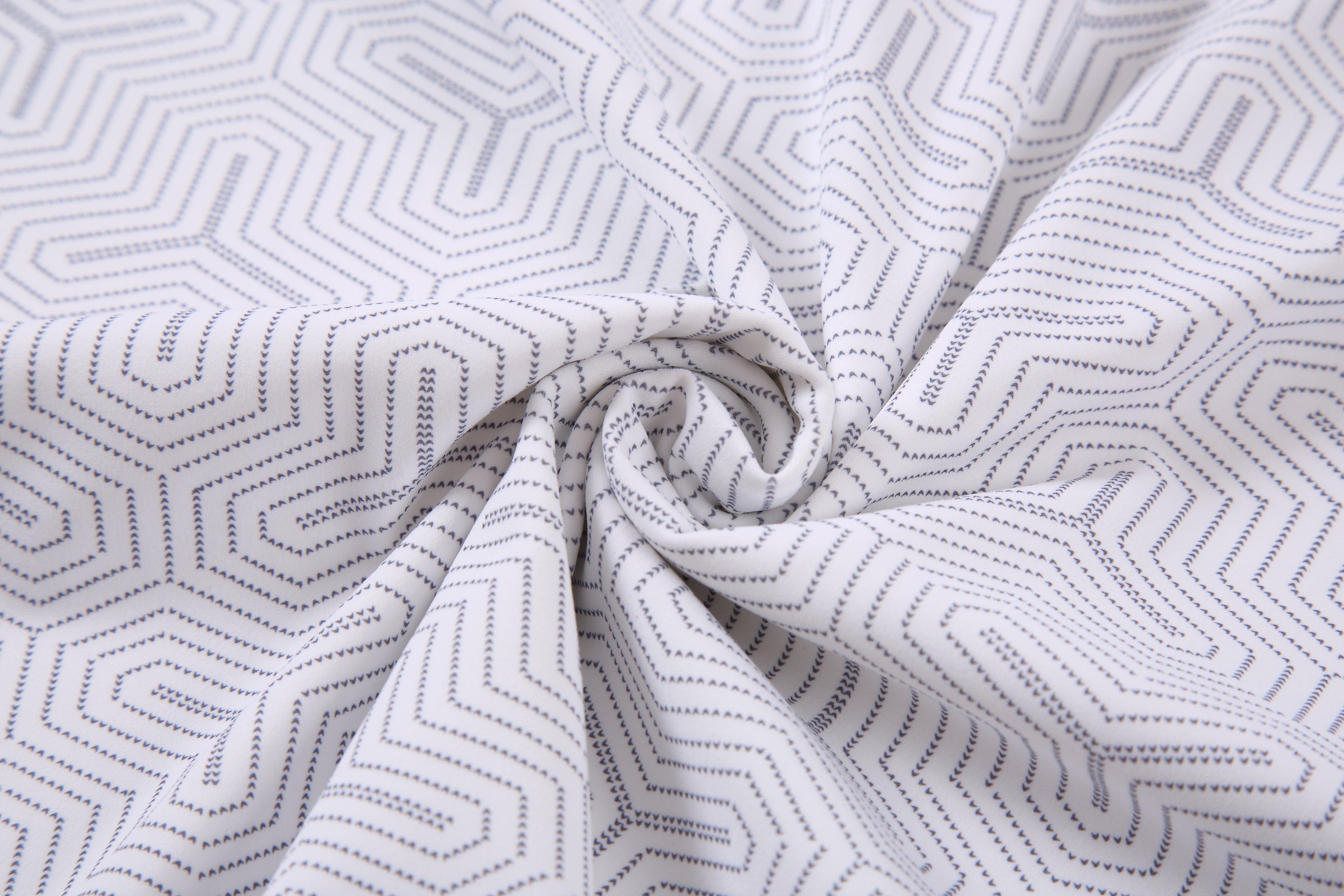 Men's White Geo Polo