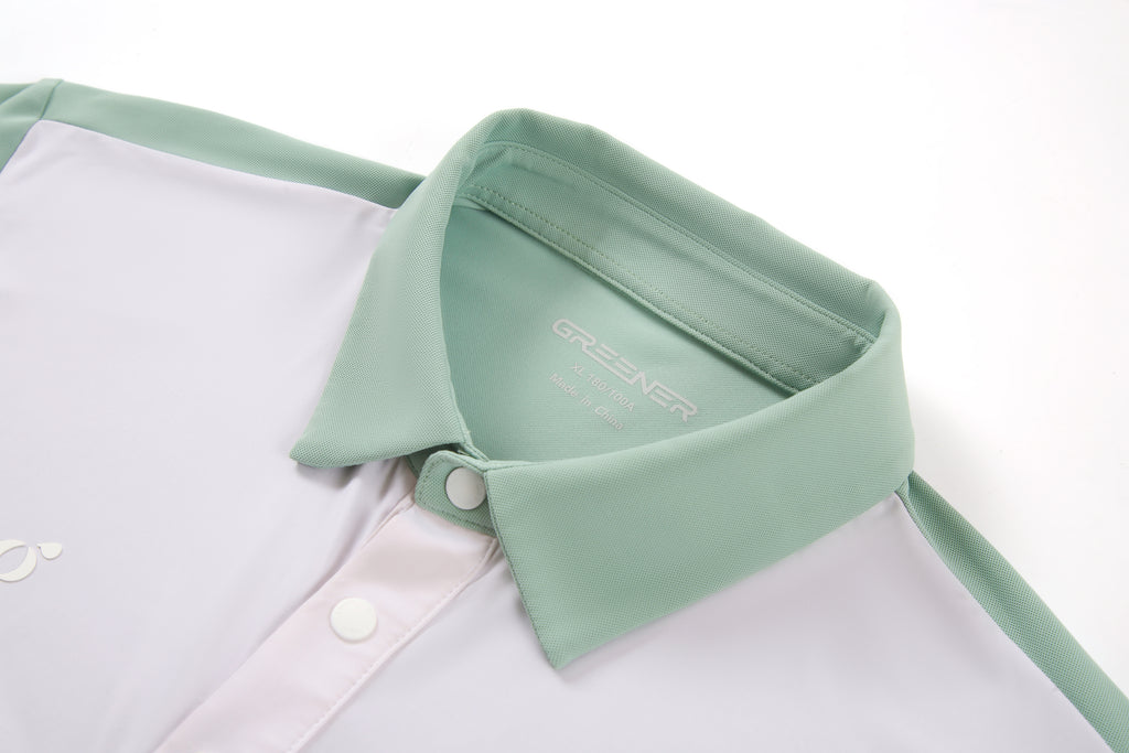 Men's Green/White Polo