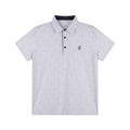 Men's White Geo Polo